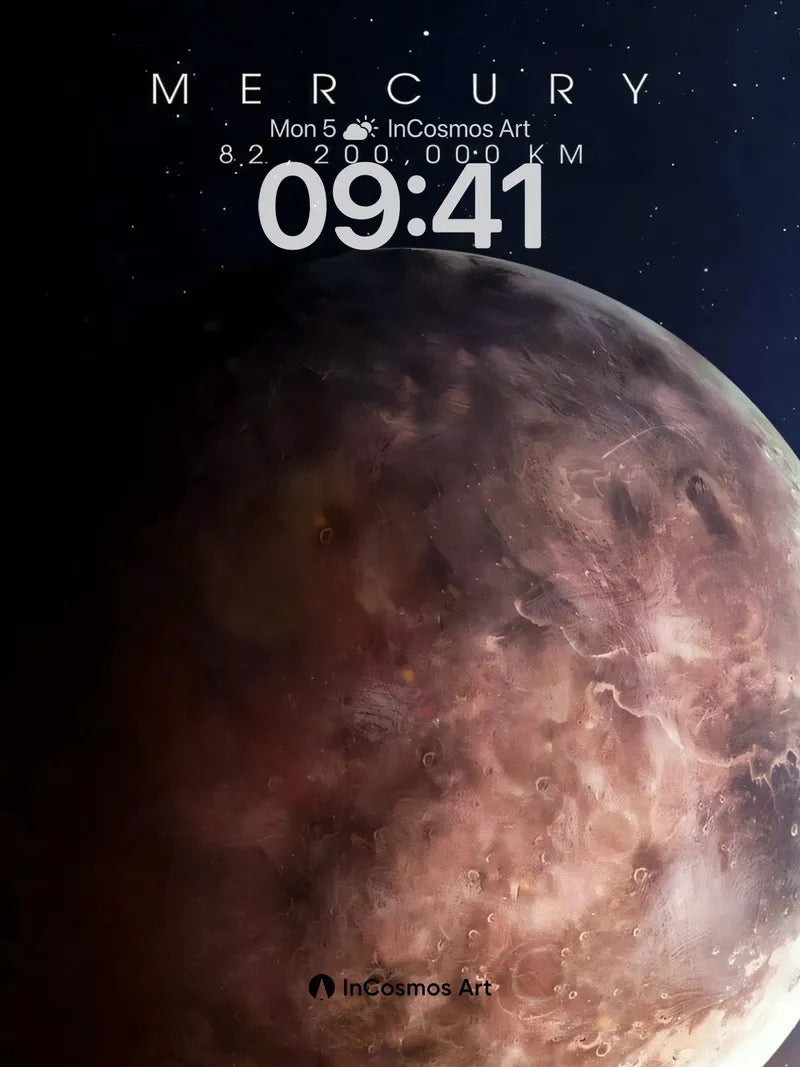 Cosmic Silence Wallpaper with Mercury's Cratered Veil