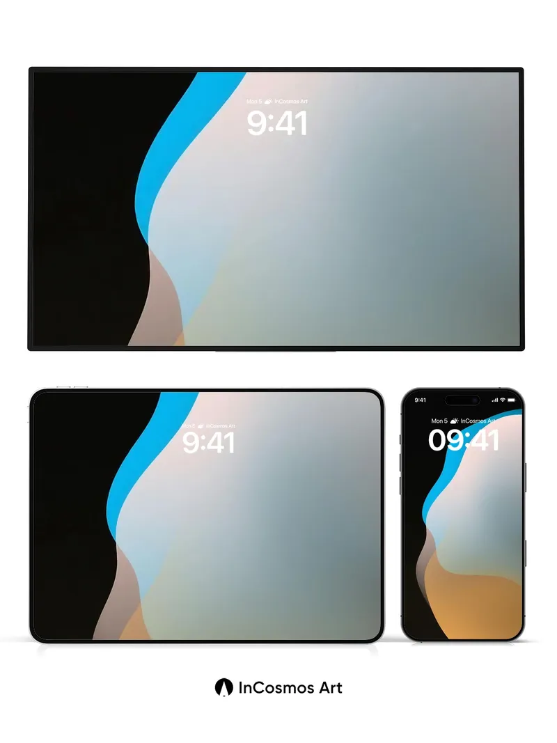 Serene Gradient Wallpaper with Floating Light Veils