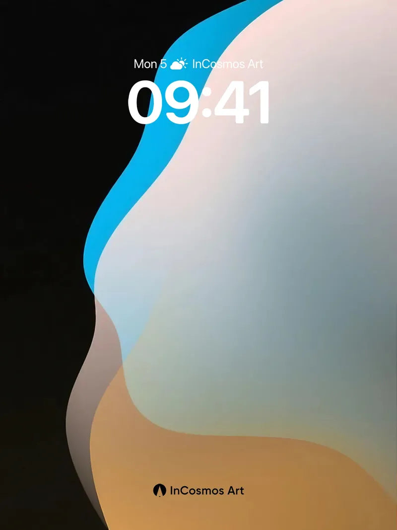 Serene Gradient Wallpaper with Floating Light Veils