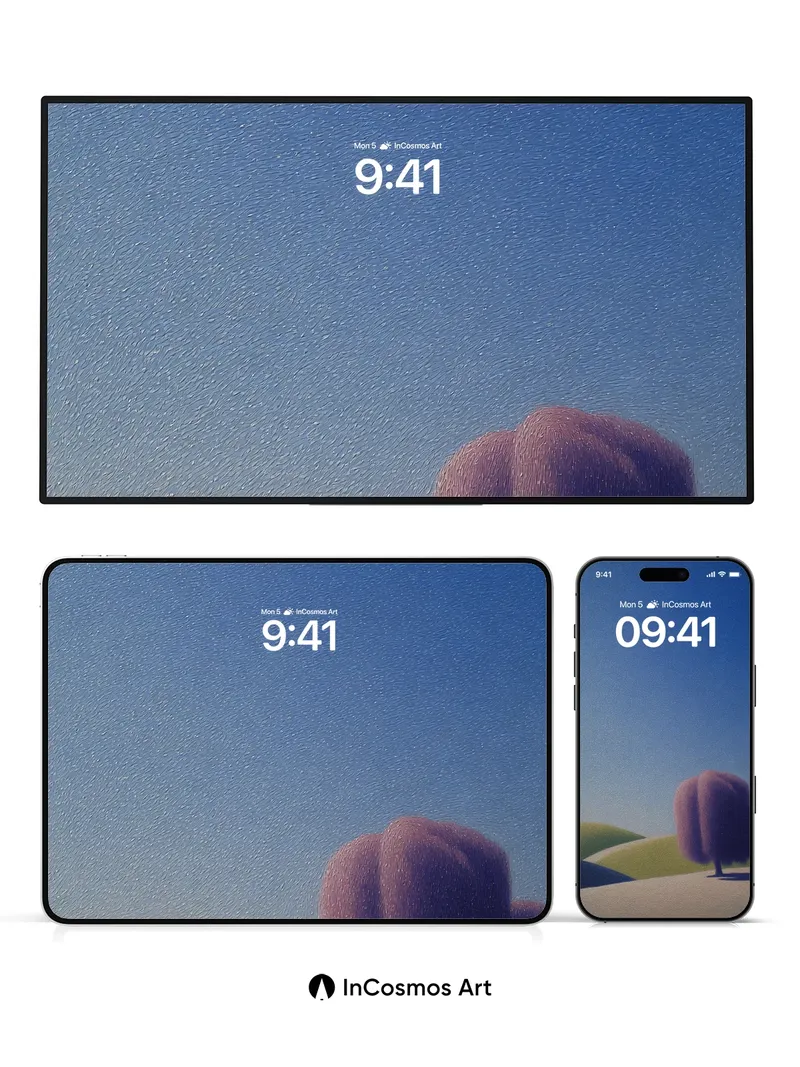 Serenity Bloom Wallpaper with Velvet Canopy