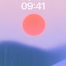 Serenity Horizon Wallpaper with Floating Sun wallpaper for iPhone, iPad & Mac