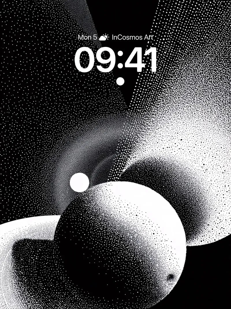 Void Echo Wallpaper with Dotted Cosmos