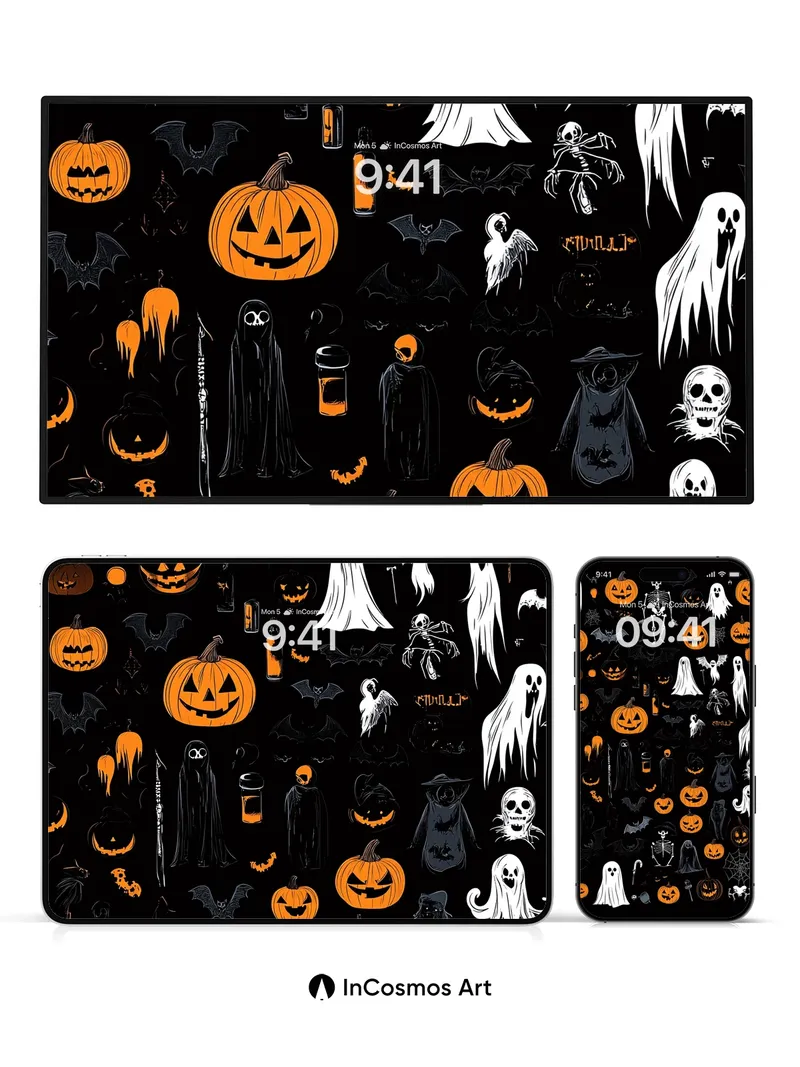 Spooky Reverie Wallpaper with Haunted Patterns