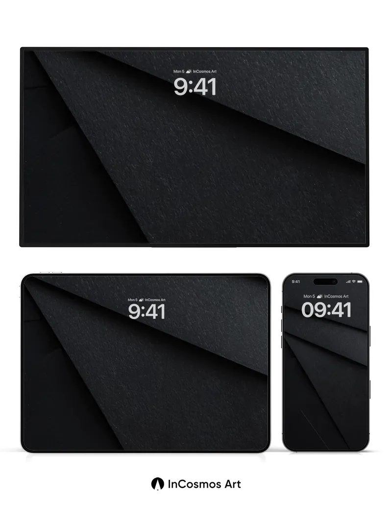 Shadowed Geometry Wallpaper with Textured Depth