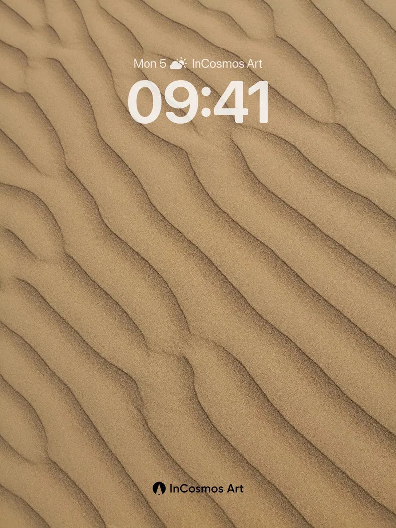 Serenity Sand Ripples Wallpaper with Wind-Whispered Lines