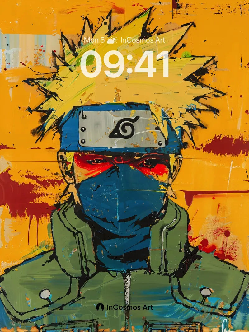 Spiky Fire Wallpaper with Masked Gaze wallpaper for iPhone, iPad & Mac