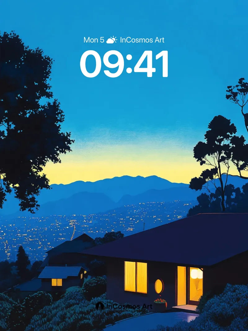 Calm Horizon Wallpaper with Golden Light