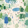 Whispering Grove Wallpaper with Floating Paths wallpaper for iPhone, iPad & Mac