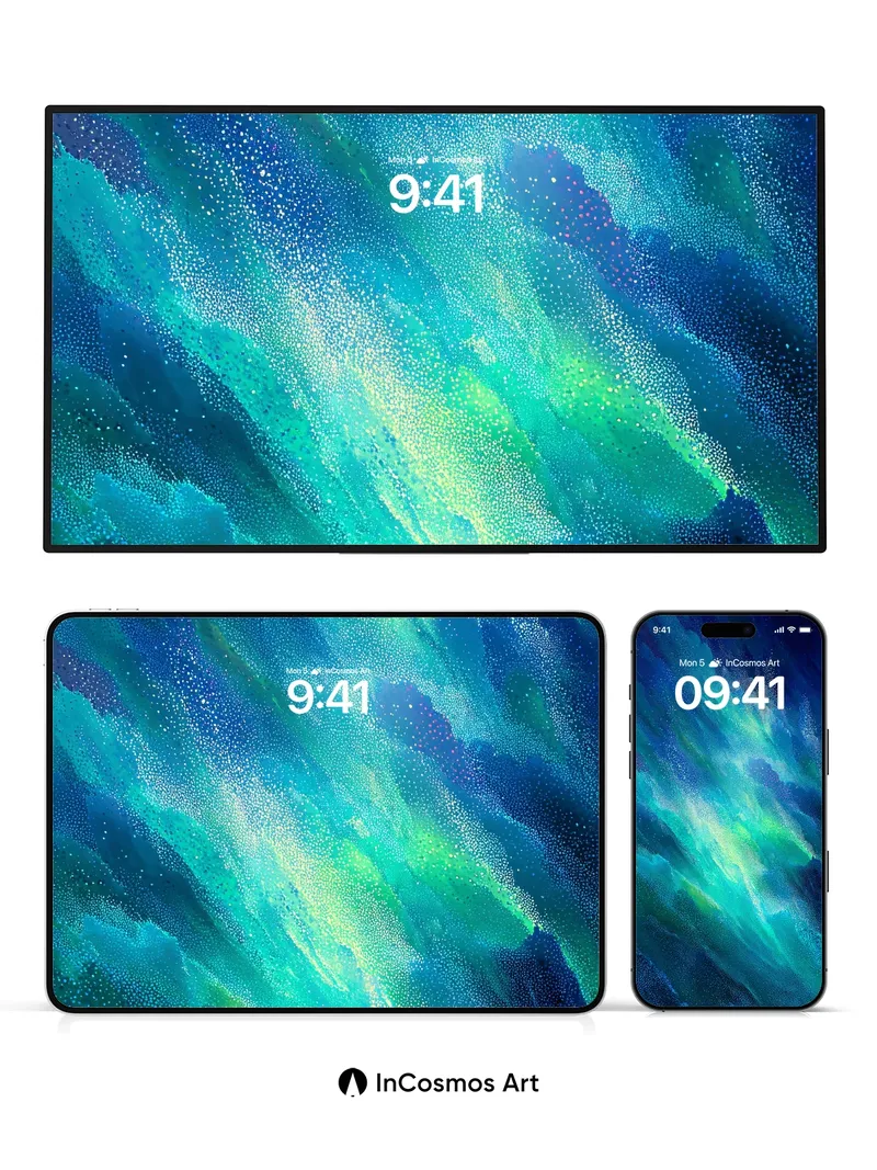 Cosmic Drift Wallpaper with Starlit Veils