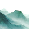 Mist-Crowned Peaks Wallpaper in Ethereal Green wallpaper for iPhone, iPad & Mac