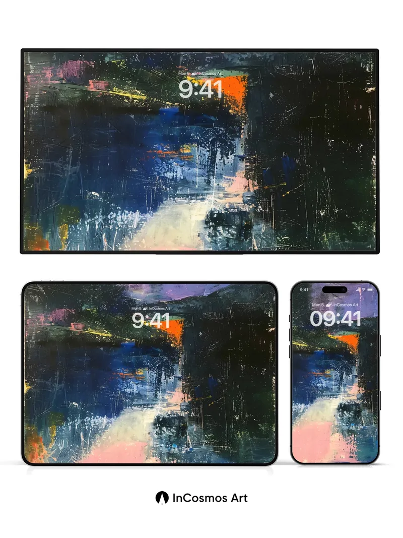 Nocturnal Pulse Wallpaper with Electric Veins