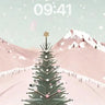 Snowfall Hush Wallpaper with Starlit Tree wallpaper for iPhone, iPad & Mac