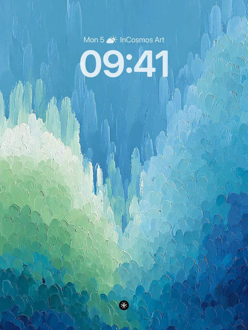 Serene Gradient Flow Wallpaper with Ethereal Blue-Green Textures wallpaper for iPhone, iPad & Mac