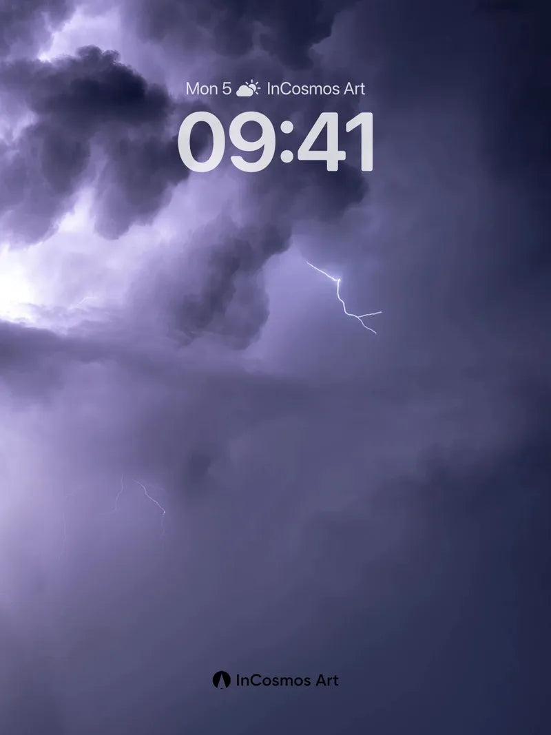 Thunderous Veil Wallpaper with Electric Fractures