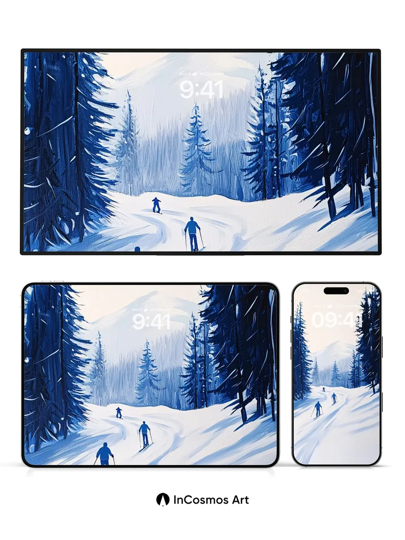 Serenity Trail Wallpaper with Whispering Pines