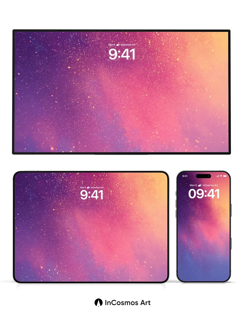 Cosmic Hush Wallpaper with Starlight Veil