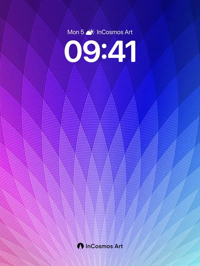 Radiant Prism Wallpaper with Geometric Bloom