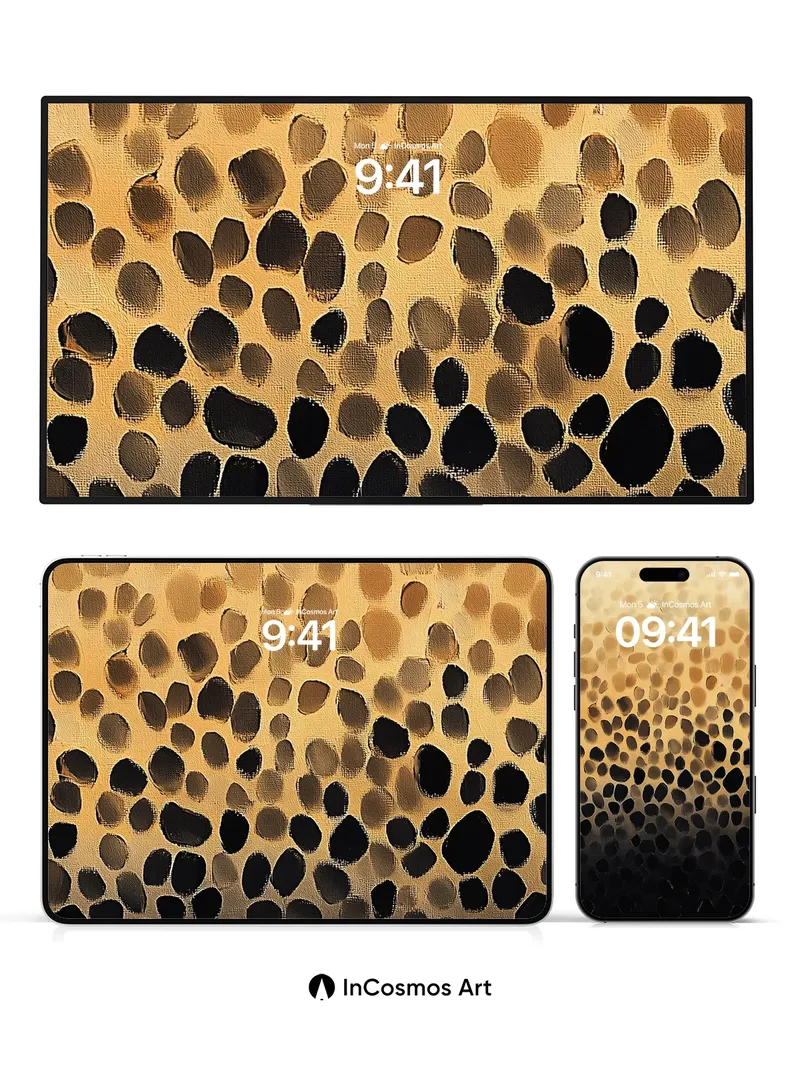 Golden Fade Wallpaper with Leopard Spots