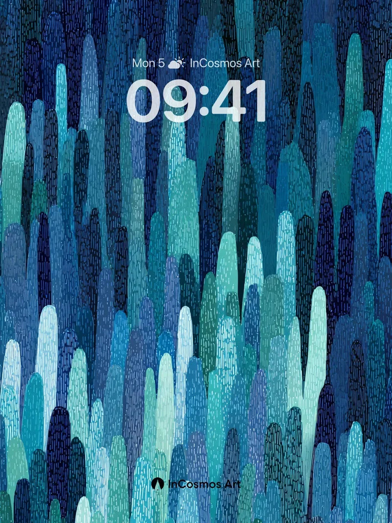 Midnight Forest Wallpaper with Vertical Grain wallpaper for iPhone, iPad & Mac