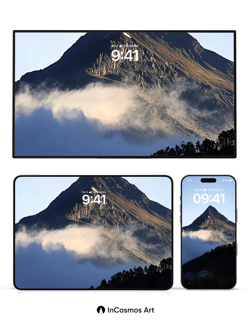 Silent Summit Wallpaper with Cloud Veil