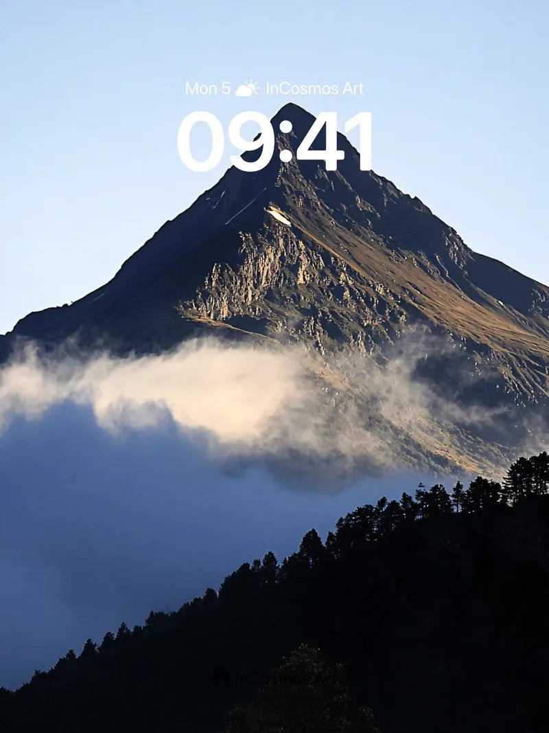 Silent Summit Wallpaper with Cloud Veil