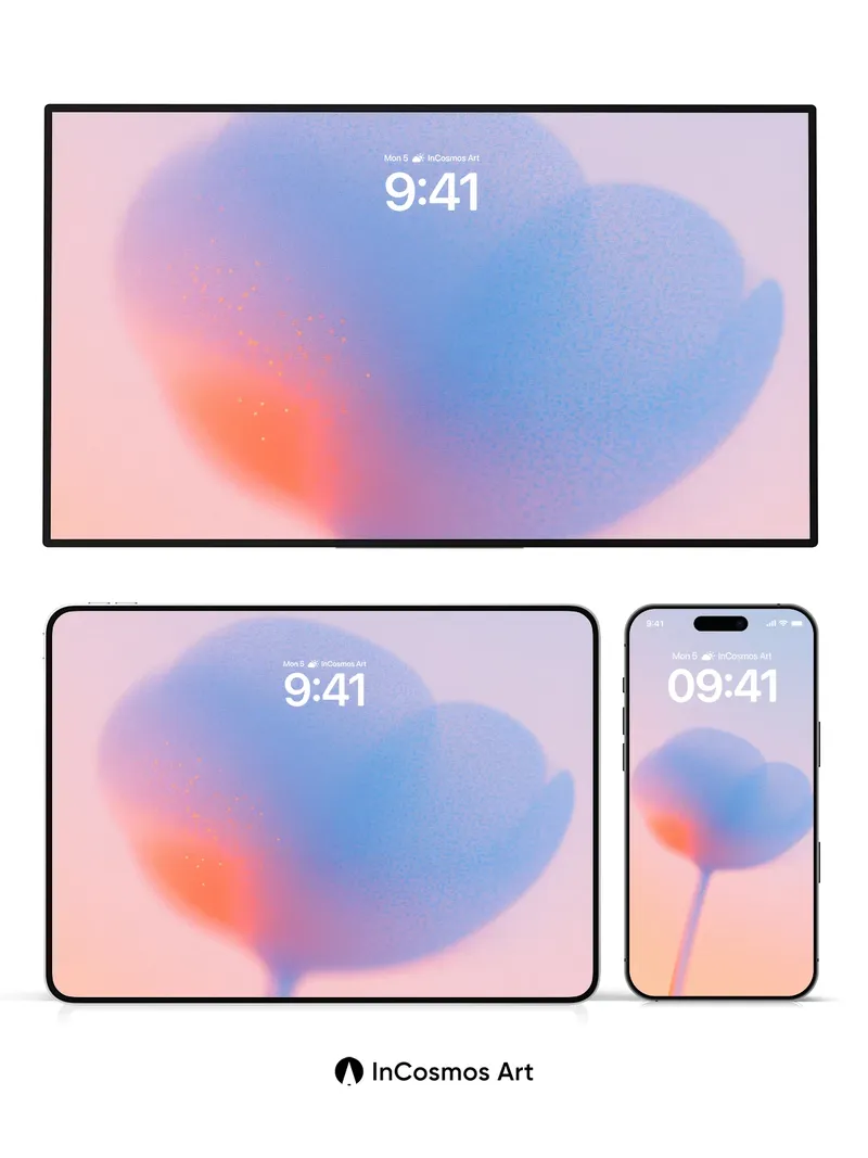Ethereal Bloom Wallpaper with Soft Gradient Hues