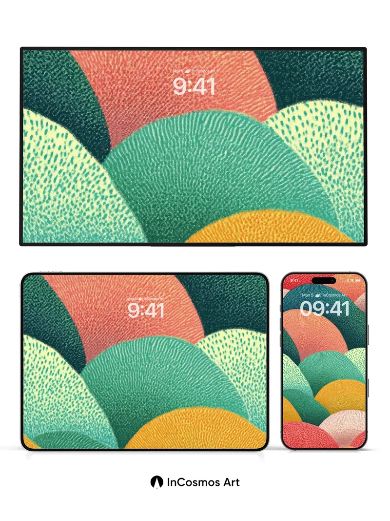 Textured Wave Wallpaper with Living Color