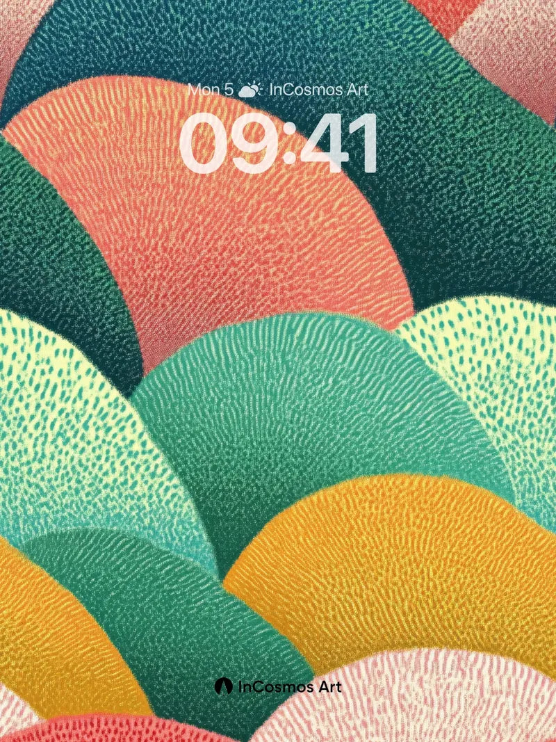 Textured Wave Wallpaper with Living Color