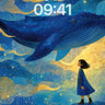 Whispering Whale Wallpaper with Starlit Clouds wallpaper for iPhone, iPad & Mac