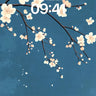 Serenity in Cherry Bloom Wallpaper with Floating Petals wallpaper for iPhone, iPad & Mac
