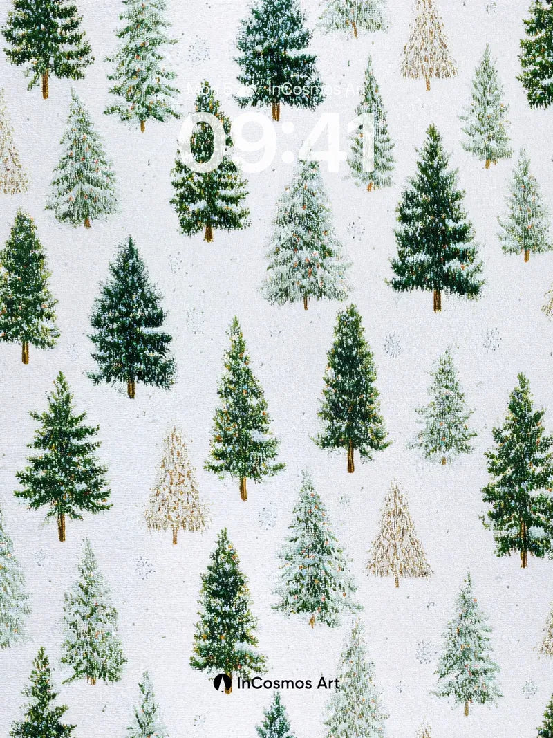 Snow-Kissed Pine Wallpaper with Whispering Needles