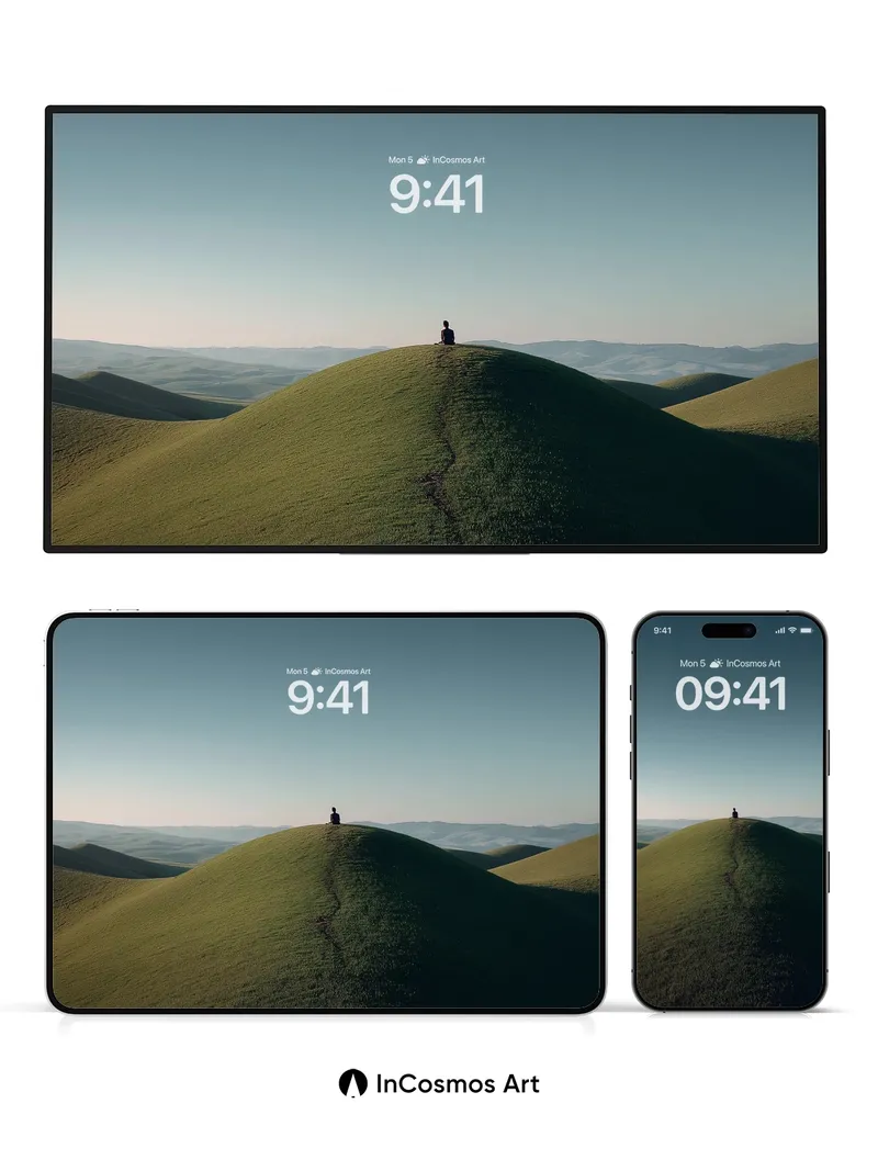 Solitary Peak Wallpaper with Distant Horizons