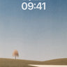 Solitary Tree Wallpaper in Soft Gradient wallpaper for iPhone, iPad & Mac