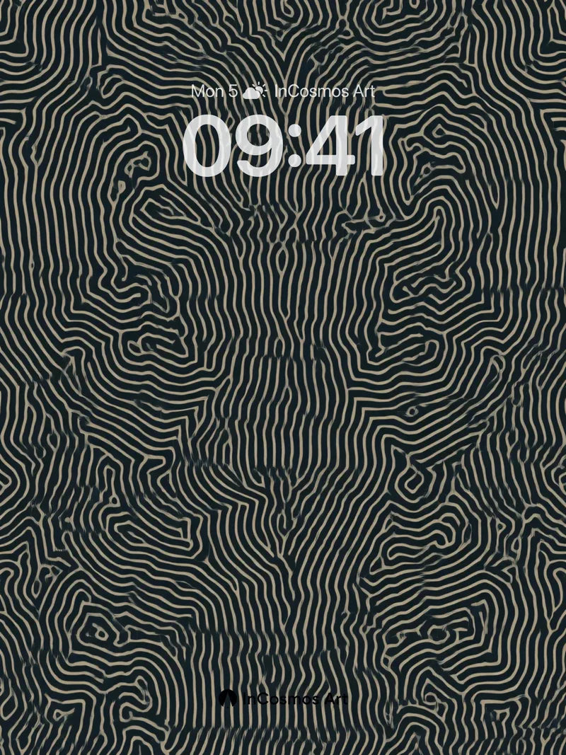 Mystic Topography Wallpaper with Whispering Lines