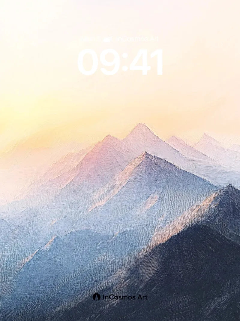 Serenity Peaks Wallpaper with Hazy Light