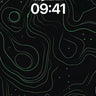 Neon Topography Wallpaper with Floating Circles wallpaper for iPhone, iPad & Mac