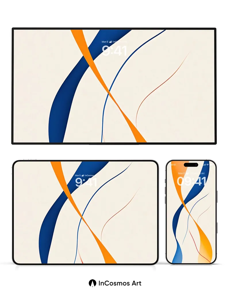 Serpentine Flow Wallpaper with Living Color