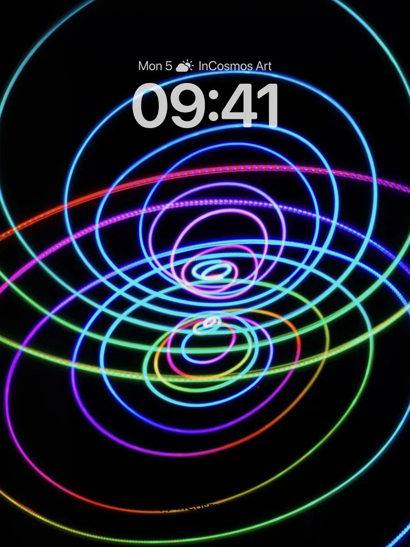 Neon Spiral Wallpaper with Electric Currents