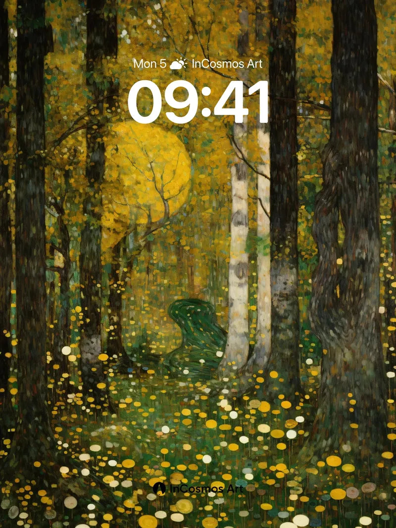 Golden Hush Wallpaper with Moonlit Canopy