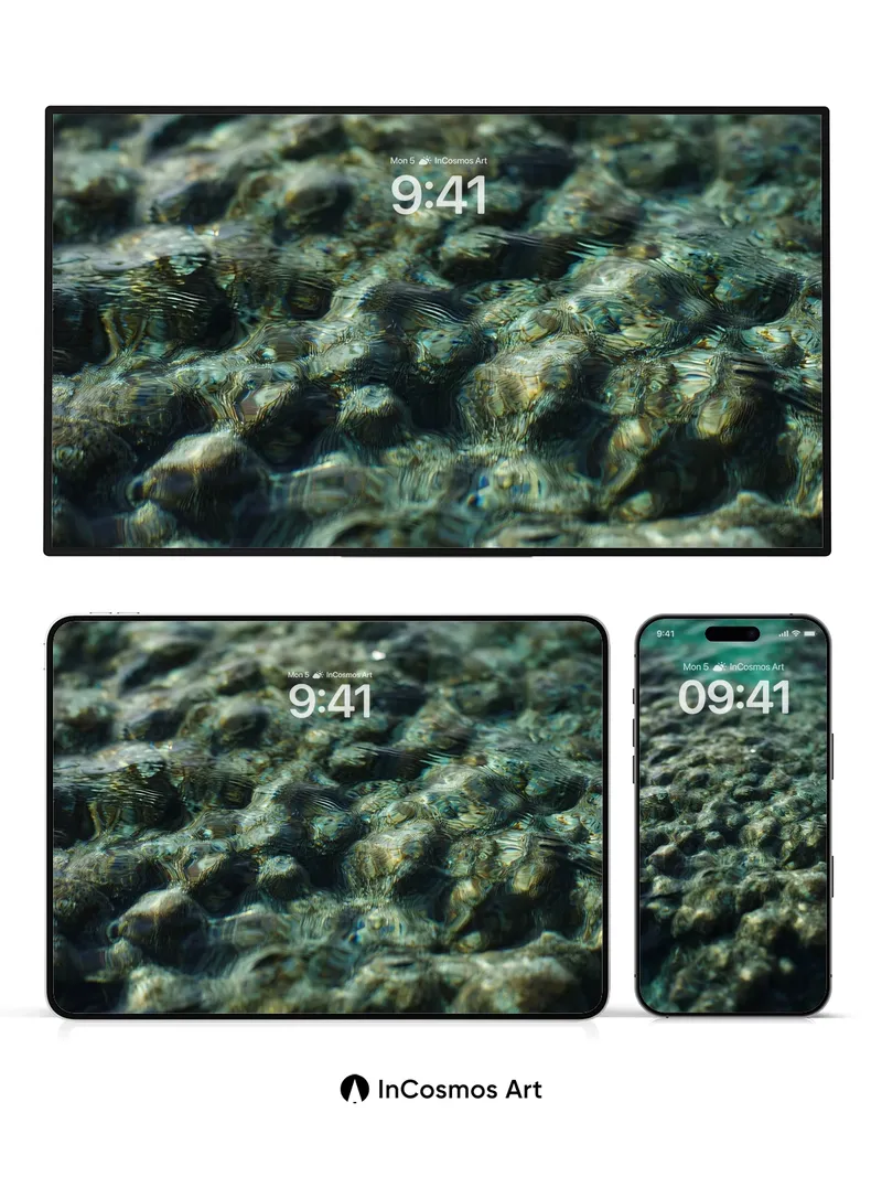 Serenity Stone Wallpaper with Liquid Light