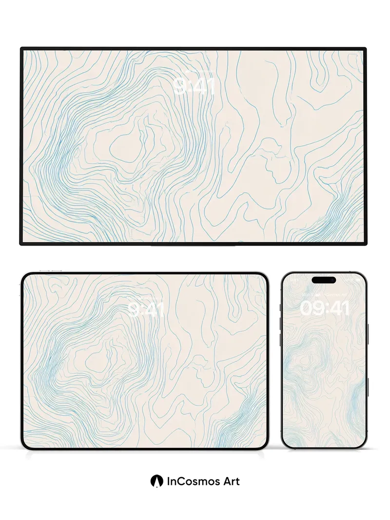 Serenity Contour Wallpaper with Whispering Lines