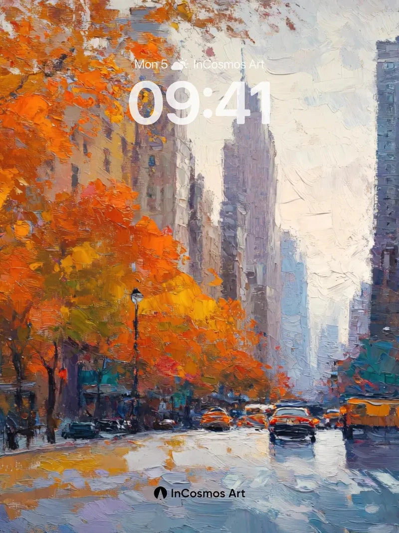 Autumn Pulse Wallpaper with City Veins