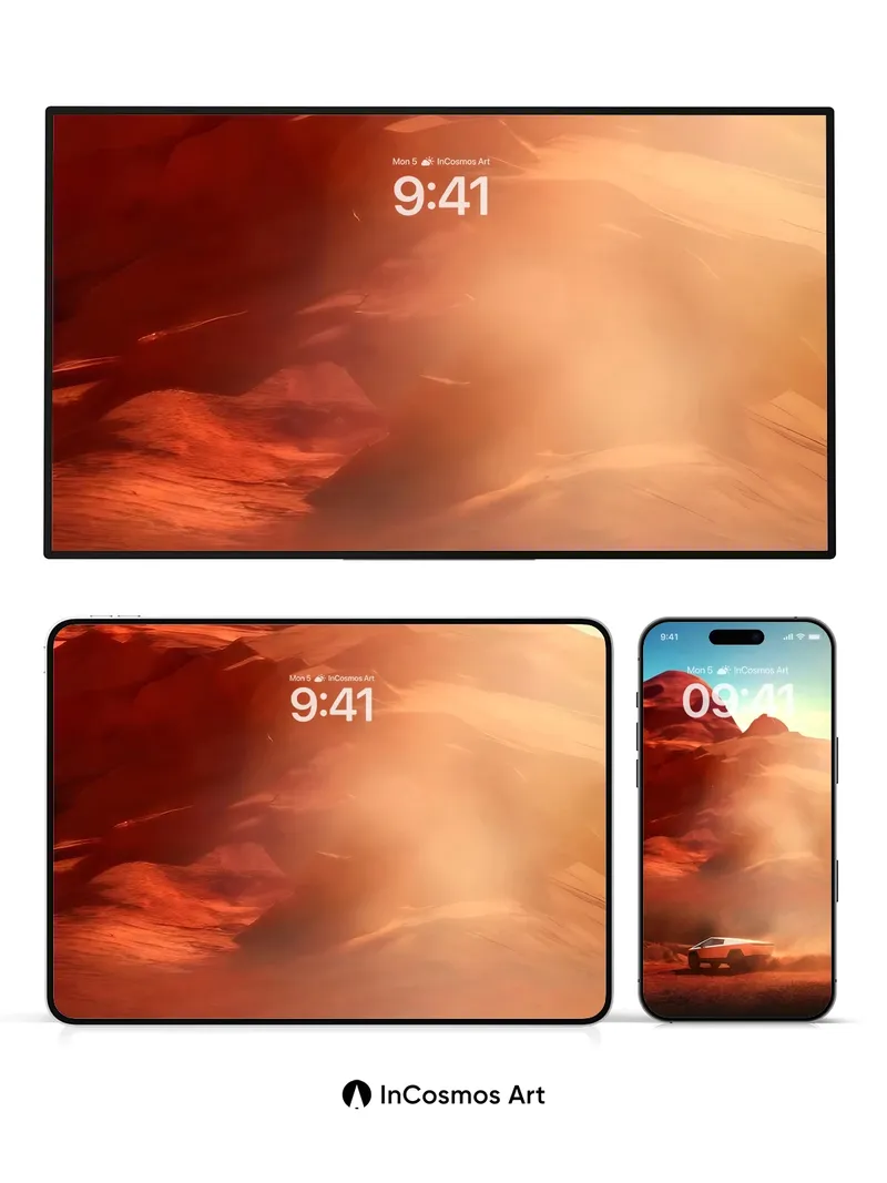 Desert Pulse Wallpaper with Electric Dust