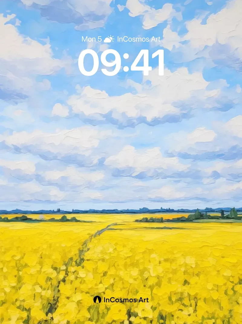 Golden Breath Wallpaper with Cloud-Brushed Sky wallpaper for iPhone, iPad & Mac