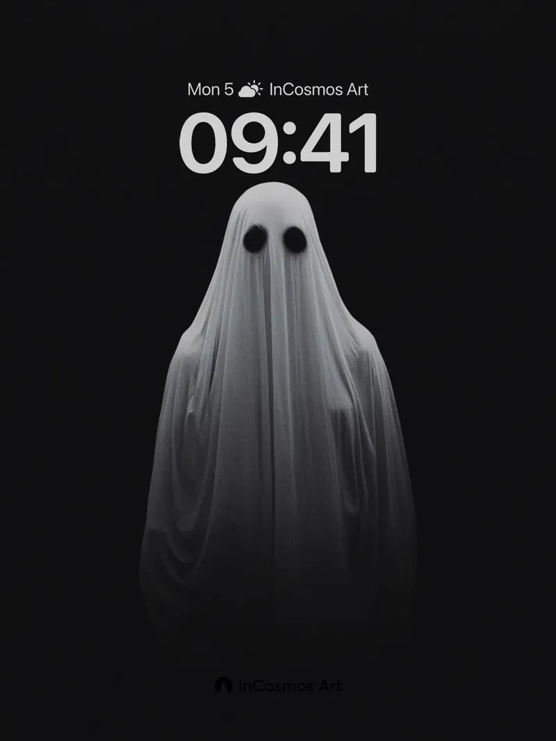 Silent Veil Wallpaper with Hollow Eyes