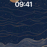 Nocturnal Wave Wallpaper with Golden Moonlight wallpaper for iPhone, iPad & Mac