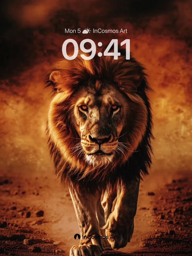 Golden Roar Wallpaper with Dust-Devil Motion