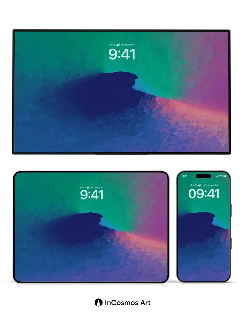 Surreal Nebula Wallpaper with Cosmic Shadow