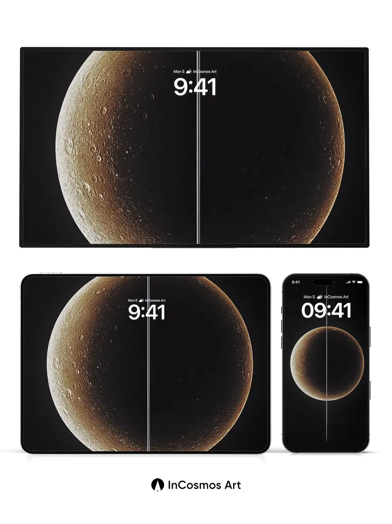 Silent Divide Wallpaper with Celestial Line