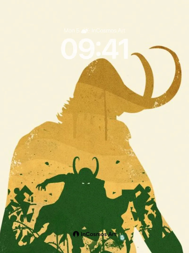Shadowed Myth Wallpaper with Horned Silhouette